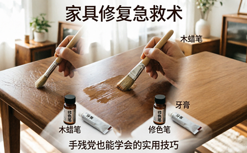手残党也能学会！家里桌椅划痕、烫痕别急着扔，教你几招“急救术”